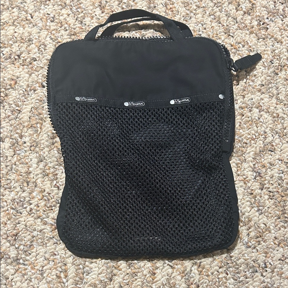 LeSportsac Black Mesh Men's utility travel Bag organizer